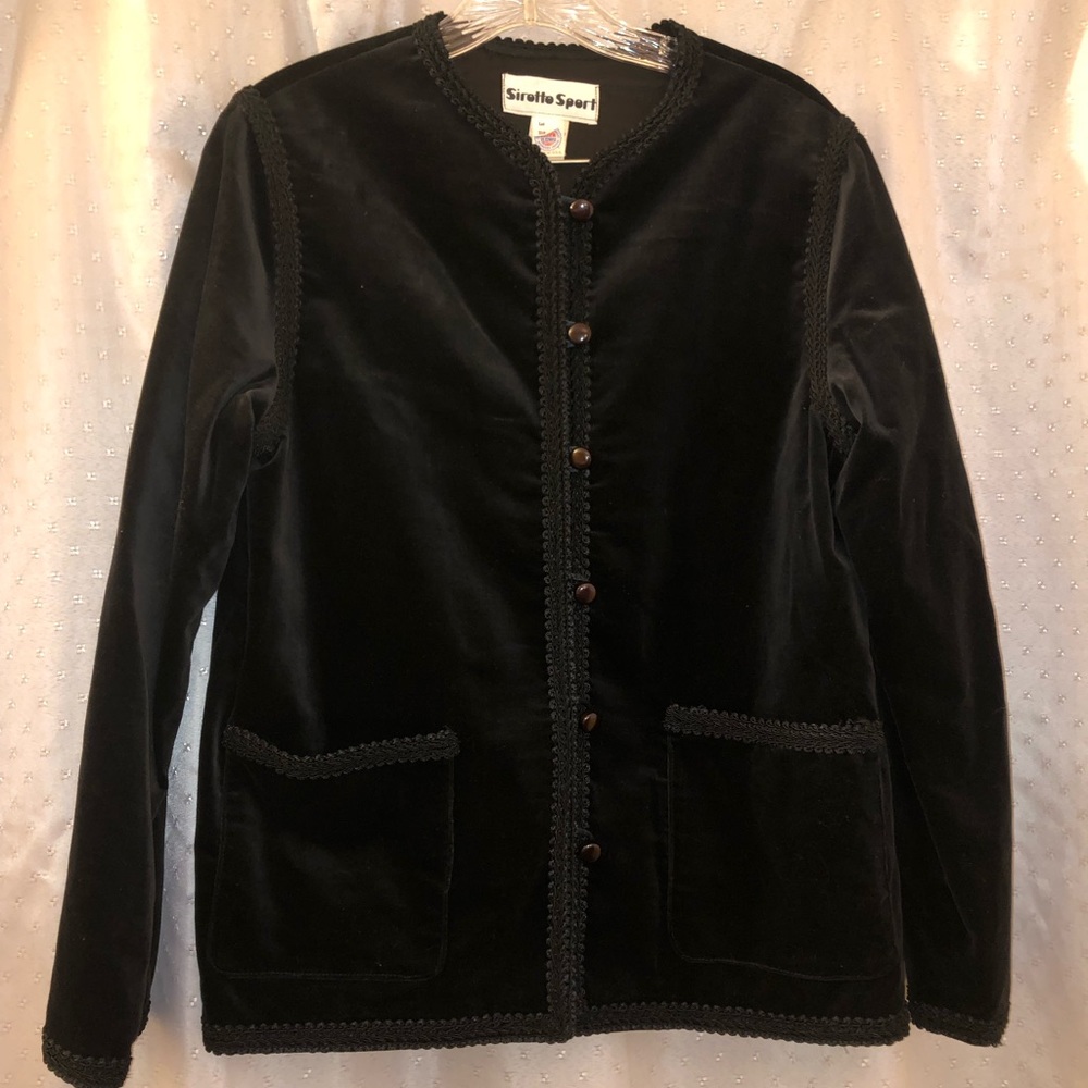 Sirotto Sport velvet jacket. Size 14. Vintage.